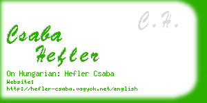 csaba hefler business card